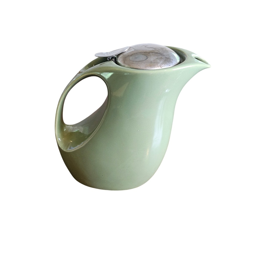 Bee House Zero Japan Teapot Sage Green Ceramic Stainless Lid MCM Style